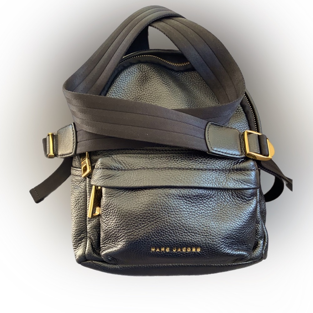 Marc Jacobs Authentic Leather Backpack Black
